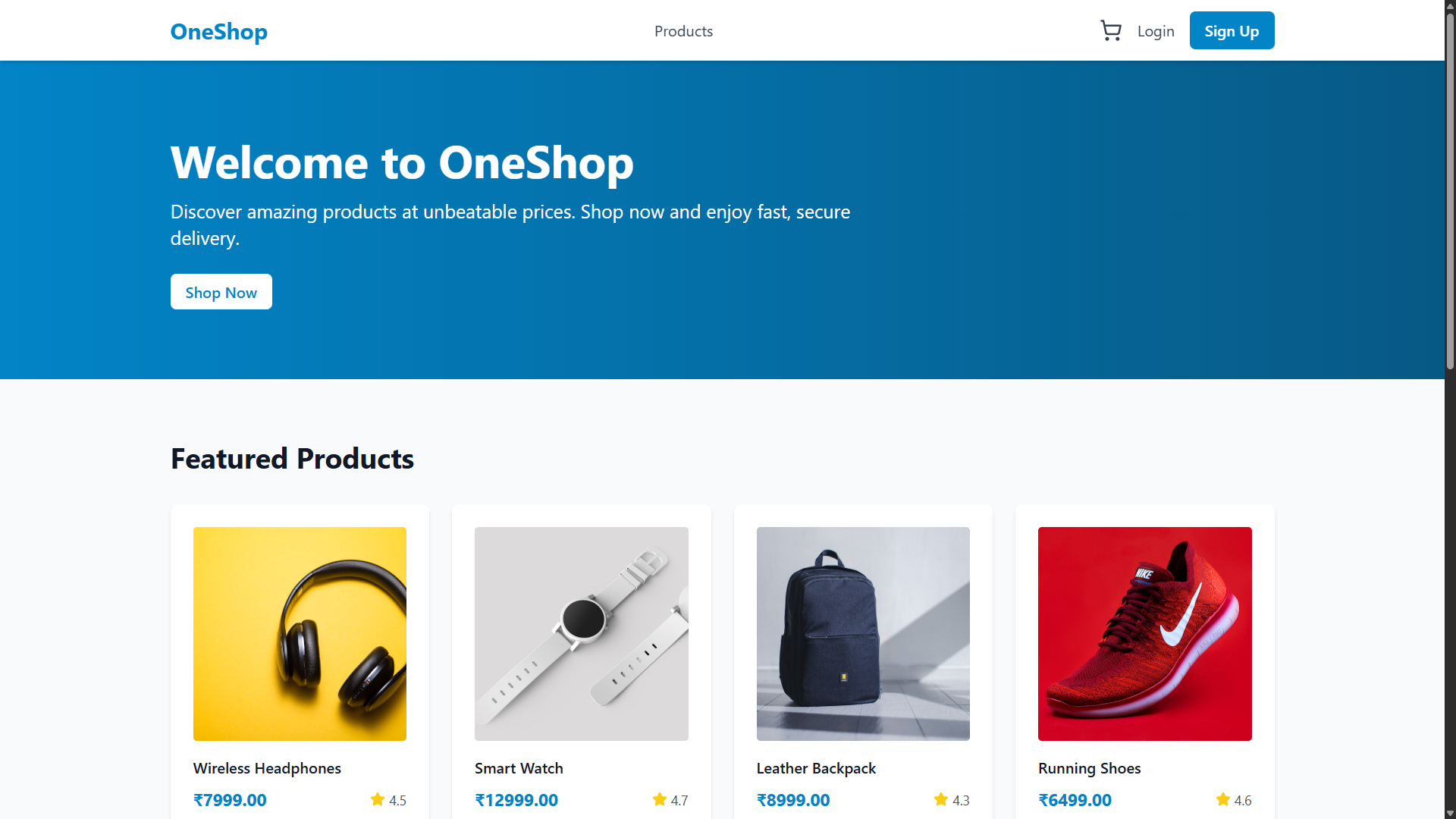 OneShop E-Commerce Platform